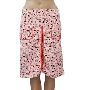 DVF Vintage Y2K Graphic Print Pink Logo Chiffon Skirt (8)